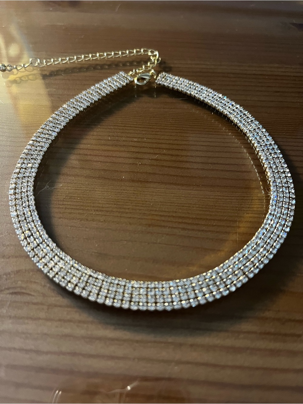 Adornia Gold Tone Crystal Choker